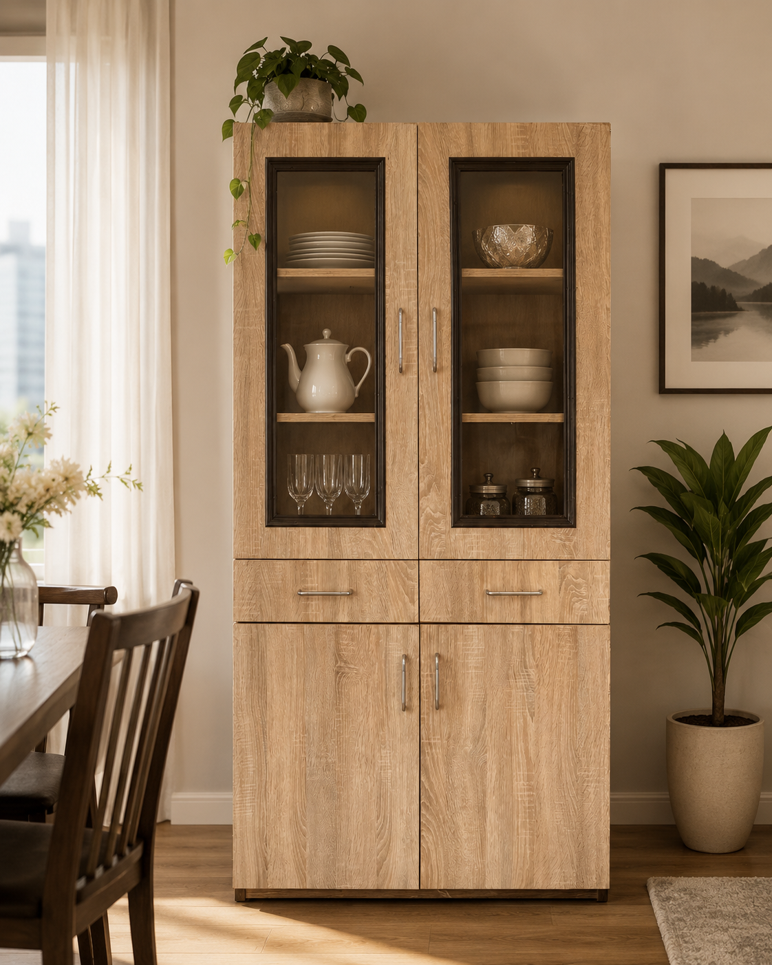 Custom wooden storage cabinets